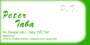 peter taba business card